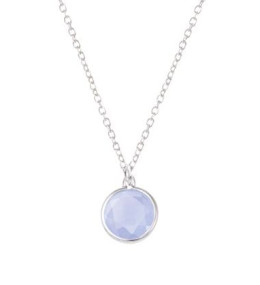 Collier Femme GO Mademoiselle en argent 925/1000 rhodié, verre teinté de 10 mm 600094