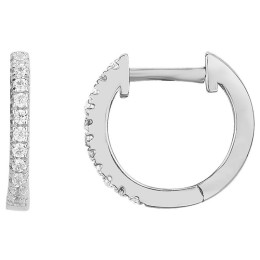 Les Boucles d'oreilles créoles argent 925/1000, oxydes de zirconium, by Stauffer