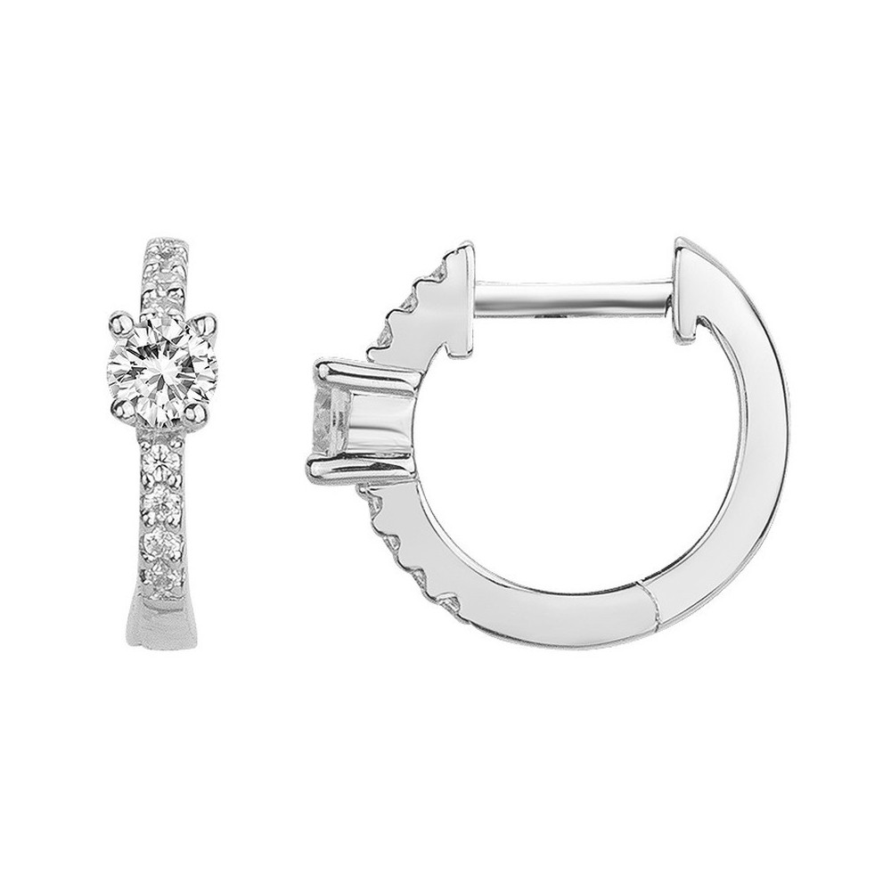 Les Boucles d'oreilles créoles, en Argent 925/1000, Argent by Stauffer, 60400028
