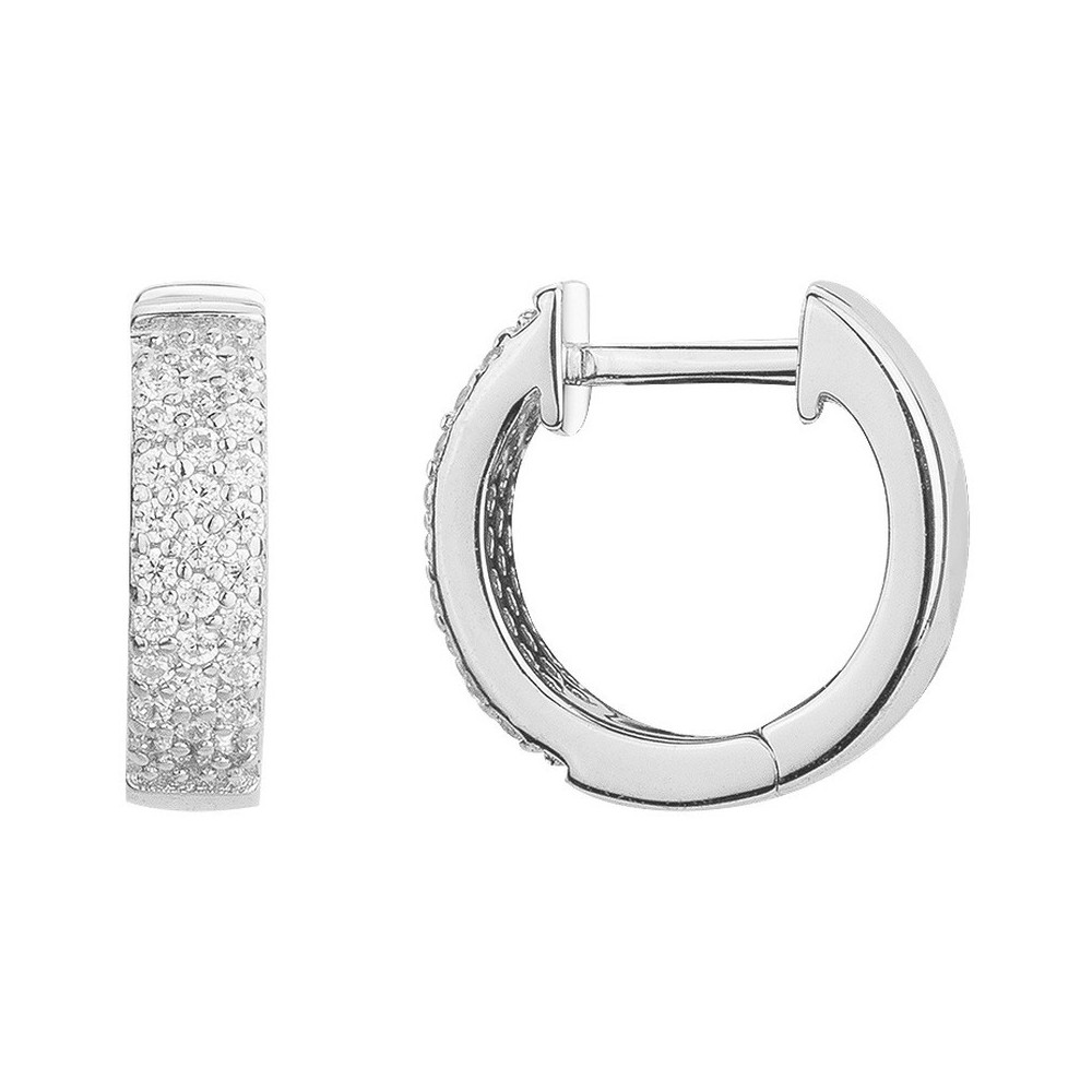 Les Boucles d'oreilles créoles, en Argent 925/1000, Argent by Stauffer, 60400031