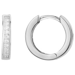 Les Boucles d'oreilles créoles argent 925/1000, oxydes de zirconium, by Stauffer
