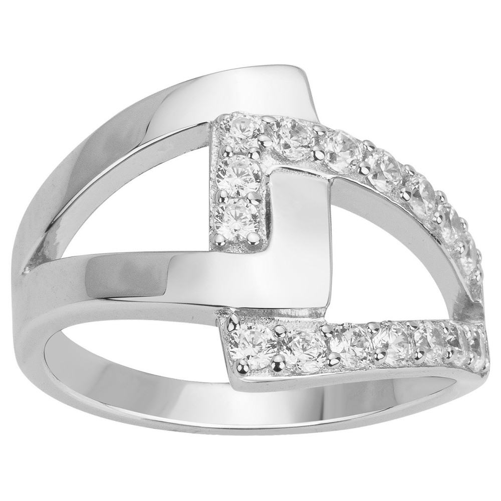 La Bague argent 925/1000, 16 oxydes de zirconium by Stauffer