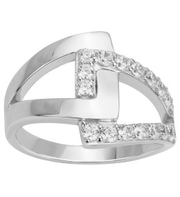 La Bague argent 925/1000, 16 oxydes de zirconium by Stauffer