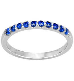 Alliance argent 925/1000, spinelles bleues by Stauffer Ref. 70100910