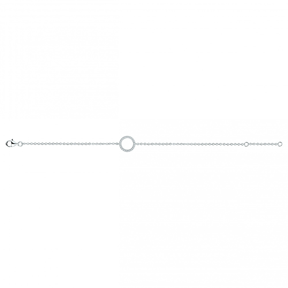 Le Bracelet argent 925/1000, oxydes de zirconium, by Stauffer