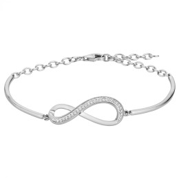 Bracelet argent 925/1000, infini et oxydes de zirconium by Stauffer