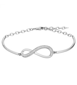 Bracelet argent 925/1000, infini et oxydes de zirconium by Stauffer