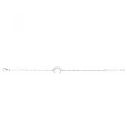 Le Bracelet argent 925/1000, croissant et oxydes de zirconium, by Stauffer