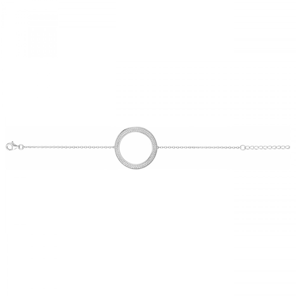 Le Bracelet argent 925/1000, oxydes de zirconium, by Stauffer
