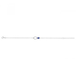 Le Bracelet argent 925/1000, spinelle bleue et oxydes de zirconium, by Stauffer