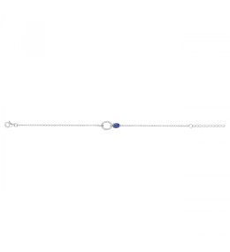 Le Bracelet argent 925/1000, spinelle bleue et oxydes de zirconium, by Stauffer