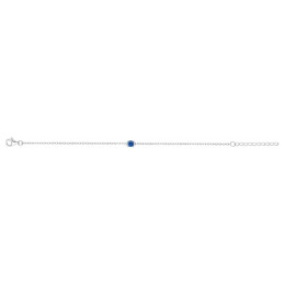 Le Bracelet argent 925/1000, spinelle bleue topaze, by Stauffer