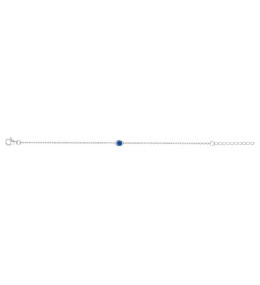 Le Bracelet argent 925/1000, spinelle bleue topaze, by Stauffer