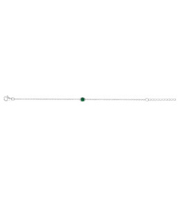 Le Bracelet argent 925/1000, spinelle verte, by Stauffer