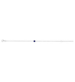 Le Bracelet argent 925/1000, spinelle bleue saphir, by Stauffer