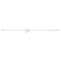 Le Bracelet argent 925/1000, papillon et oxydes de zirconium, by Stauffer
