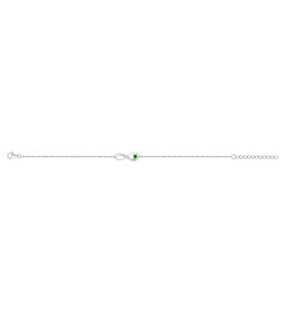 Le Bracelet argent 925/1000, infini spinelle verte et oxydes de zirconium, by Stauffer