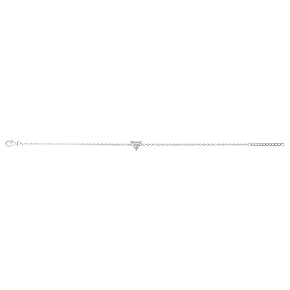 Le Bracelet argent 925/1000, triangle et oxydes de zirconium, by Stauffer Le Bracelet argent 925/1000, triangle et oxydes de zirconium, by Stauffer