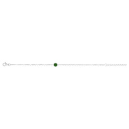 Bracelet Argent 925/1000 et 1 spinelle verte by Stauffer 70300373