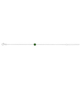Bracelet Argent 925/1000 et 1 spinelle verte by Stauffer 70300373