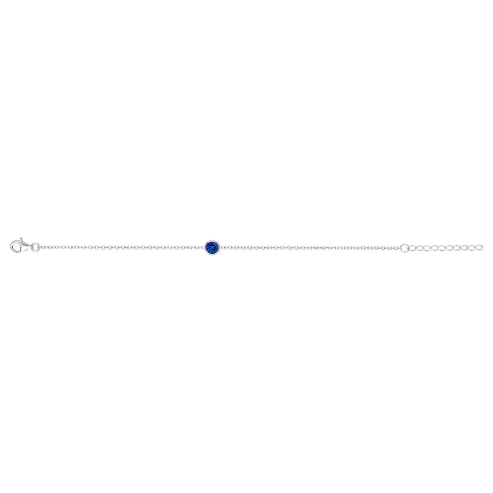 Bracelet Argent 925/1000 et 1 spinelle bleue by Stauffer 70300372