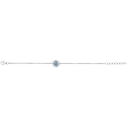 Bracelet Argent 925/1000 et 1 spinelle bleue topaze et oxydes de zirconium by Stauffer 70300394
