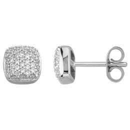 Les Boucles d'oreilles argent 925/1000, oxydes de zirconium, by Stauffer