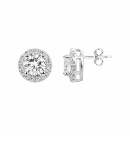 Les Boucles d'oreilles argent 925/1000, oxydes de zirconium, by Stauffer