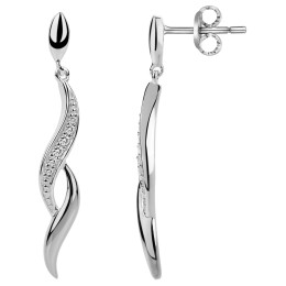 Les Boucles d'oreilles pendantes argent 925/1000, oxydes de zirconium, by Stauffer