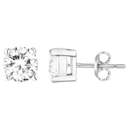 Les Boucles d'oreilles argent 925/1000, oxydes de zirconium, by Stauffer