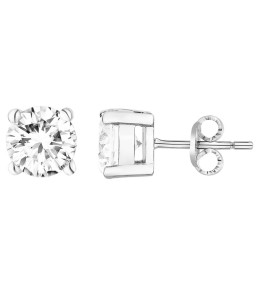 Les Boucles d'oreilles argent 925/1000, oxydes de zirconium, by Stauffer
