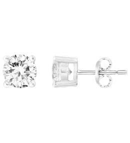 Les Boucles d'oreilles argent 925/1000, oxydes de zirconium, by Stauffer