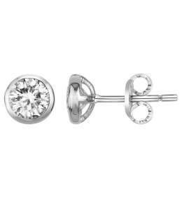 Les Boucles d'oreilles argent 925/1000, oxydes de zirconium, by Stauffer