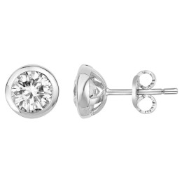 Les Boucles d'oreilles argent 925/1000, oxydes de zirconium, by Stauffer