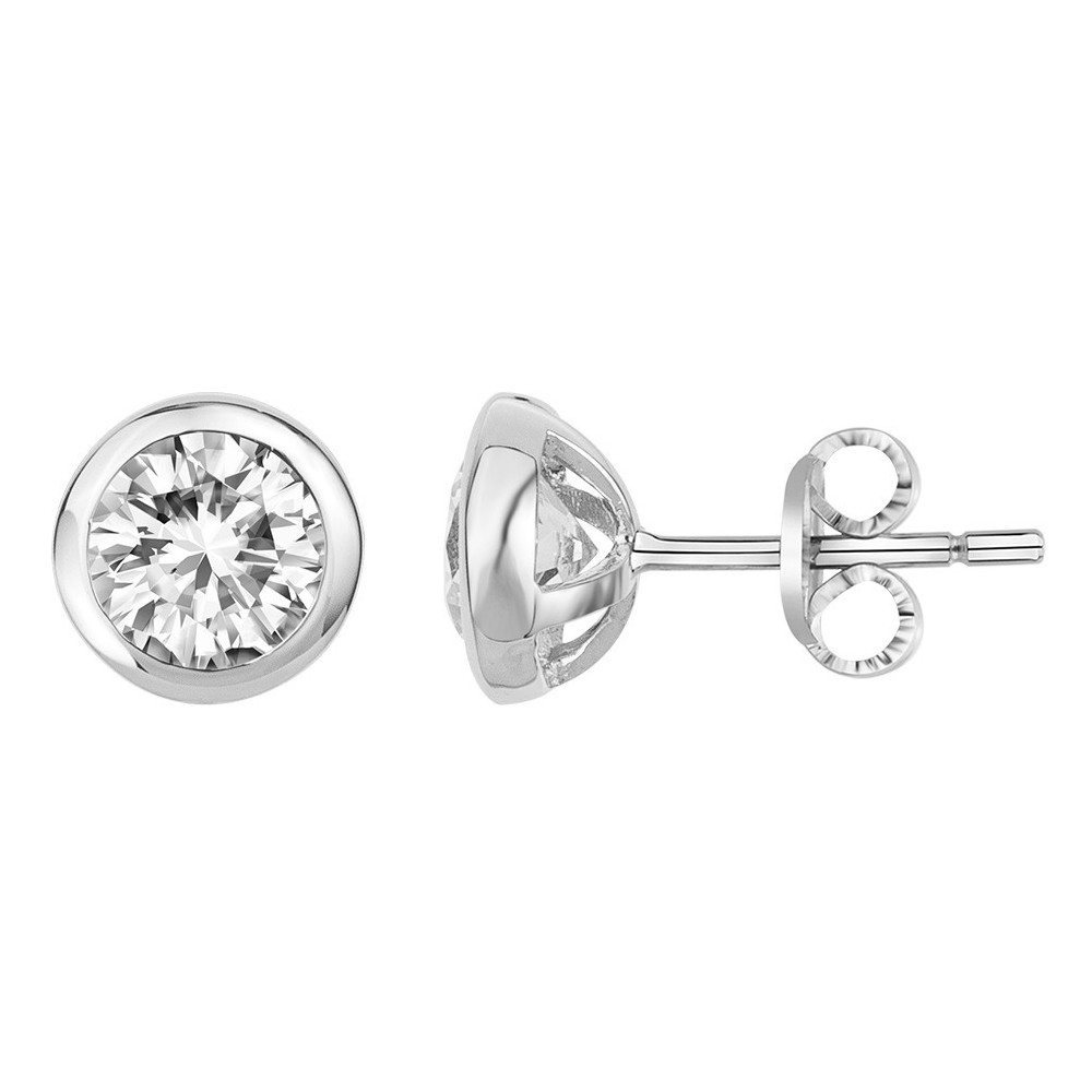 Les Boucles d'oreilles argent 925/1000, oxydes de zirconium, by Stauffer
