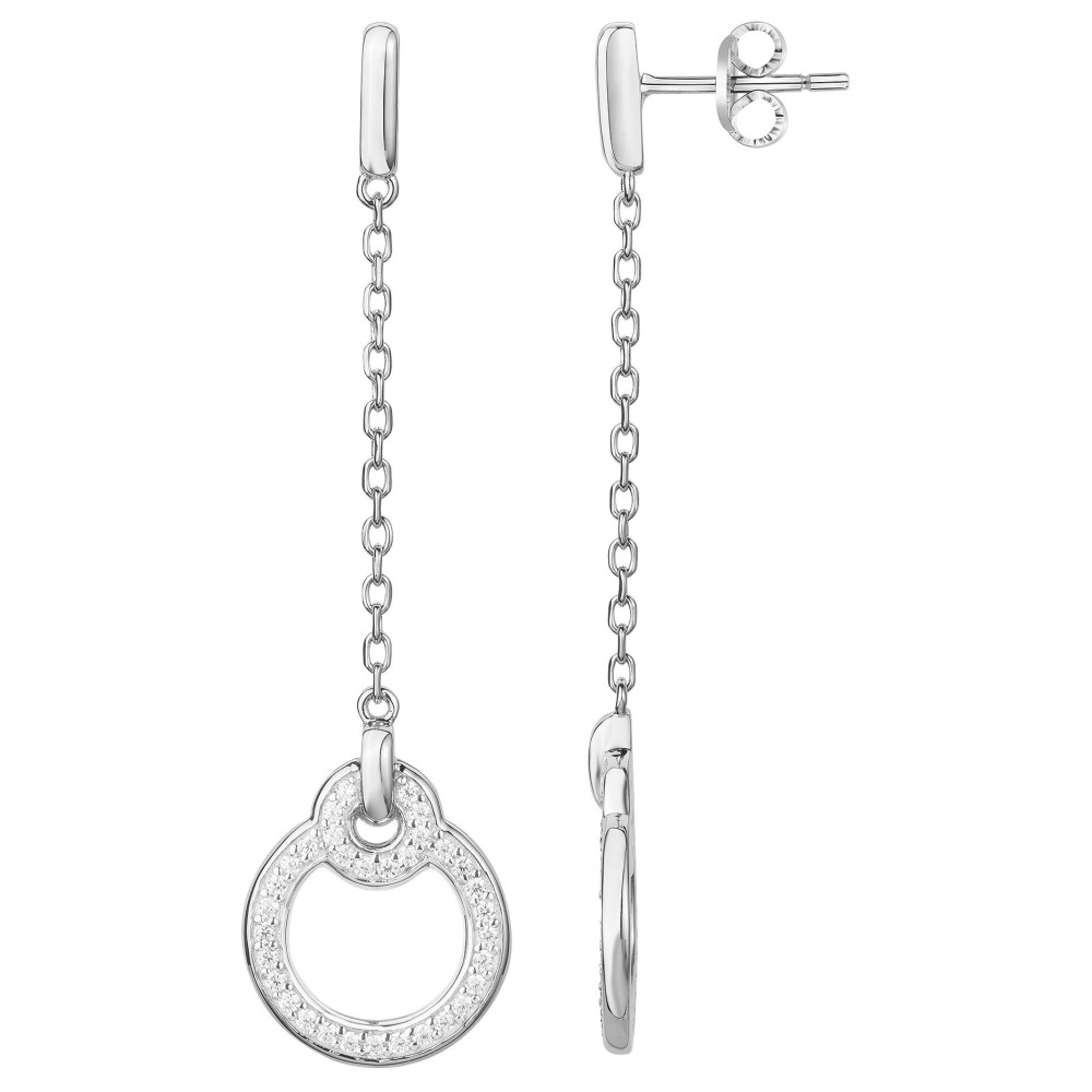 Les Boucles d'oreilles pendantes argent 925/1000, oxydes de zirconium, by Stauffer