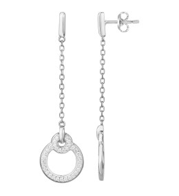 Les Boucles d'oreilles pendantes argent 925/1000, oxydes de zirconium, by Stauffer