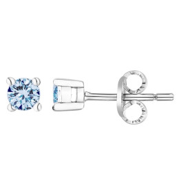 Les Boucles d'oreilles argent 925/1000, spinelle bleue topaze, by Stauffer
