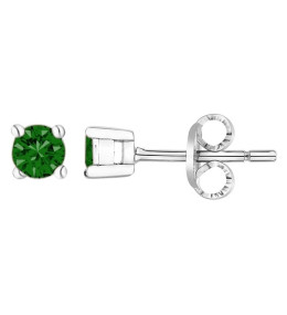 Les Boucles d'oreilles argent 925/1000, spinelle verte, by Stauffer
