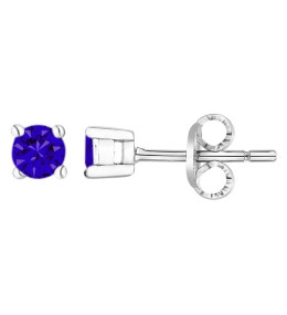 Les Boucles d'oreilles argent 925/1000, spinelle bleue saphir, by Stauffer
