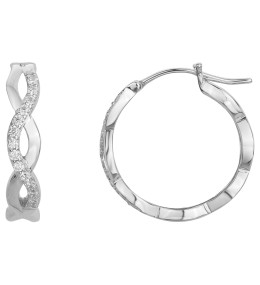 Boucles d'oreilles créoles Argent 925/1000 et 26 oxydes de zirconium by Stauffer 70400561