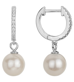 Boucles d'oreilles créoles Argent 925/1000, perles de culture by Stauffer 70400579