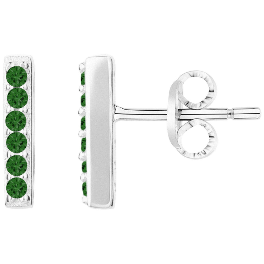 Boucles d'oreilles Argent 925/1000, spinelles vertes by Stauffer 70400618