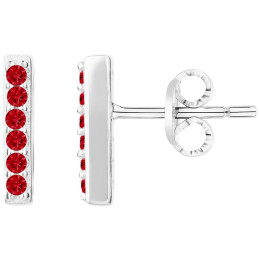 Boucles d'oreilles Argent 925/1000, spinelles rouges by Stauffer 70400619