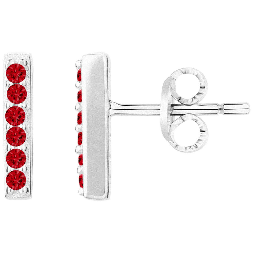Boucles d'oreilles Argent 925/1000, spinelles rouges by Stauffer 70400619