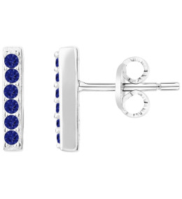 Boucles d'oreilles Argent 925/1000, spinelles bleues by Stauffer 70400620