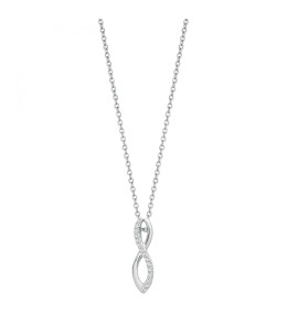 Le Collier argent 925/1000, infini et oxydes de zirconium by Stauffer