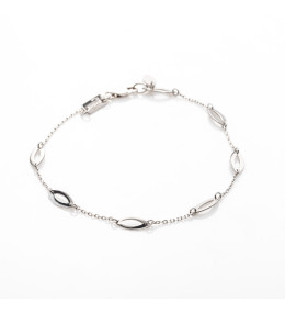 le Bracelet or jaune 375/1000, motifs navettes, by Stauffer