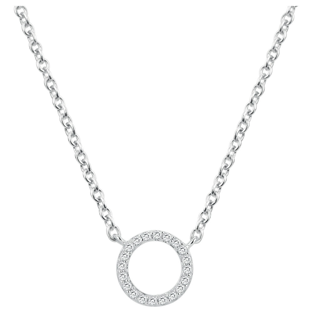 Le Collier argent 925/1000, cercle et oxydes de zirconium by Stauffer Le Collier argent 925/1000, cercle et oxydes de zirconium by Stauffer