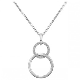 Le Collier argent 925/1000, cercles et oxydes de zirconium by Stauffer